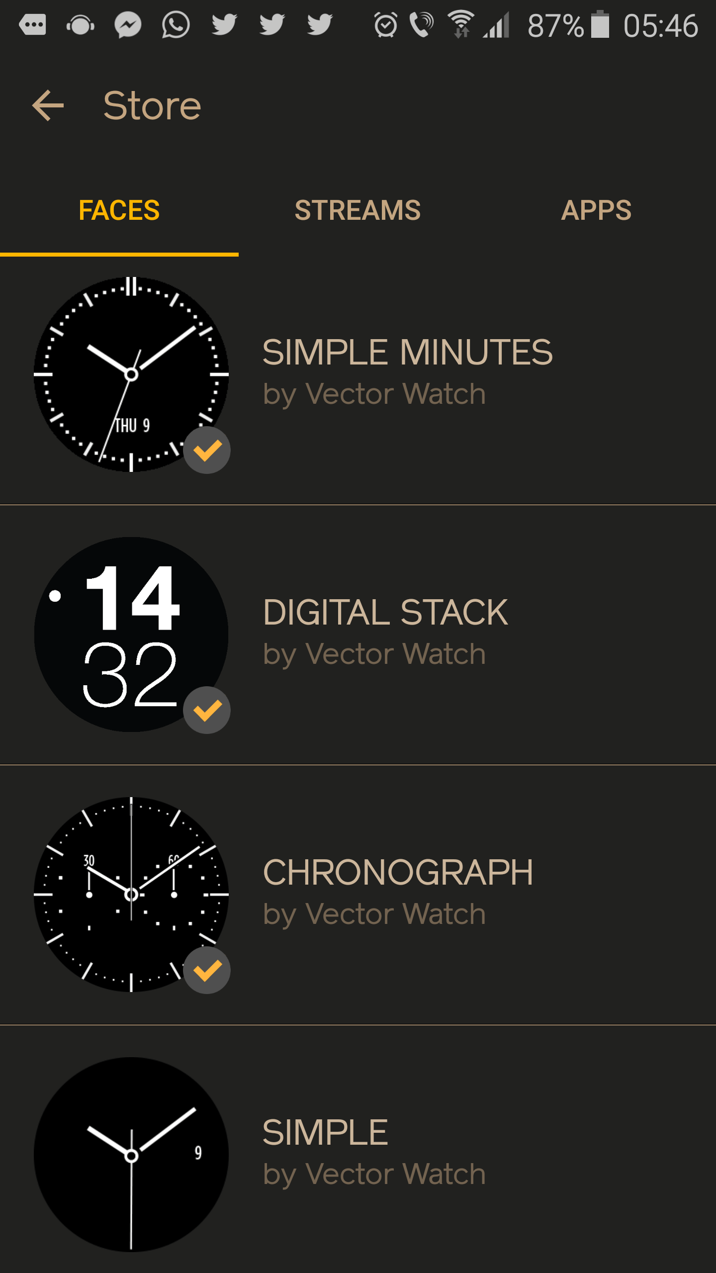 Aplicatie Vector Watch 3