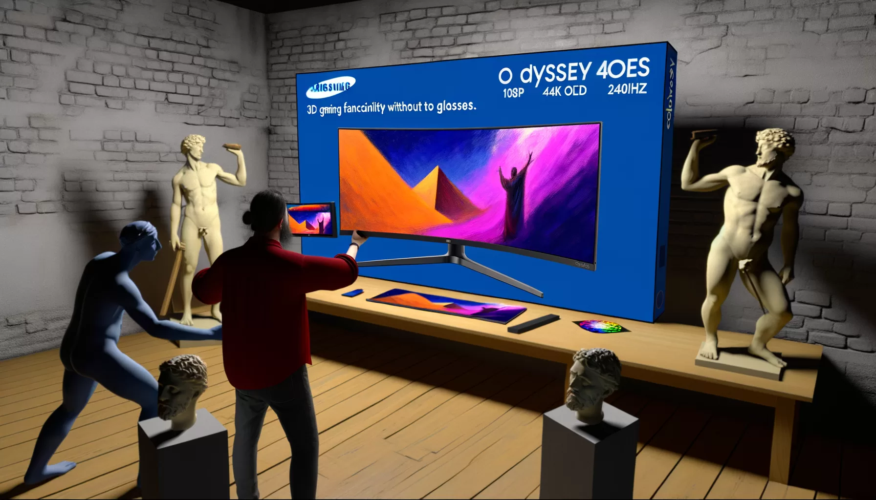 Samsung lansează monitoarele de gaming Odyssey cu 3D fără ochelari, OLED 4K la 240Hz și ultrawide de 49”